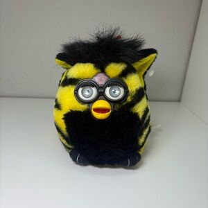 1999 Nanco Furby Bumblebee Plush Stuffed Toy Yellow Black Stripes